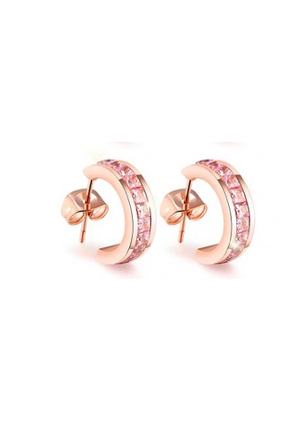 CELOVIS pink and gold CELOVIS - Georgia Pink Zirconia Earrings 13A89AC6A613EEGS_1