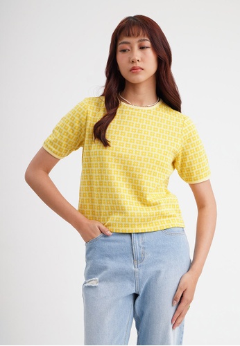 Penshoppe Relaxed Fit Jacquard Top | ZALORA Philippines