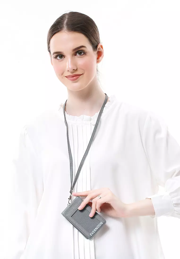 Azka Card Holder Two Side Bentuk Simple dan Minimalis - Abu-Abu