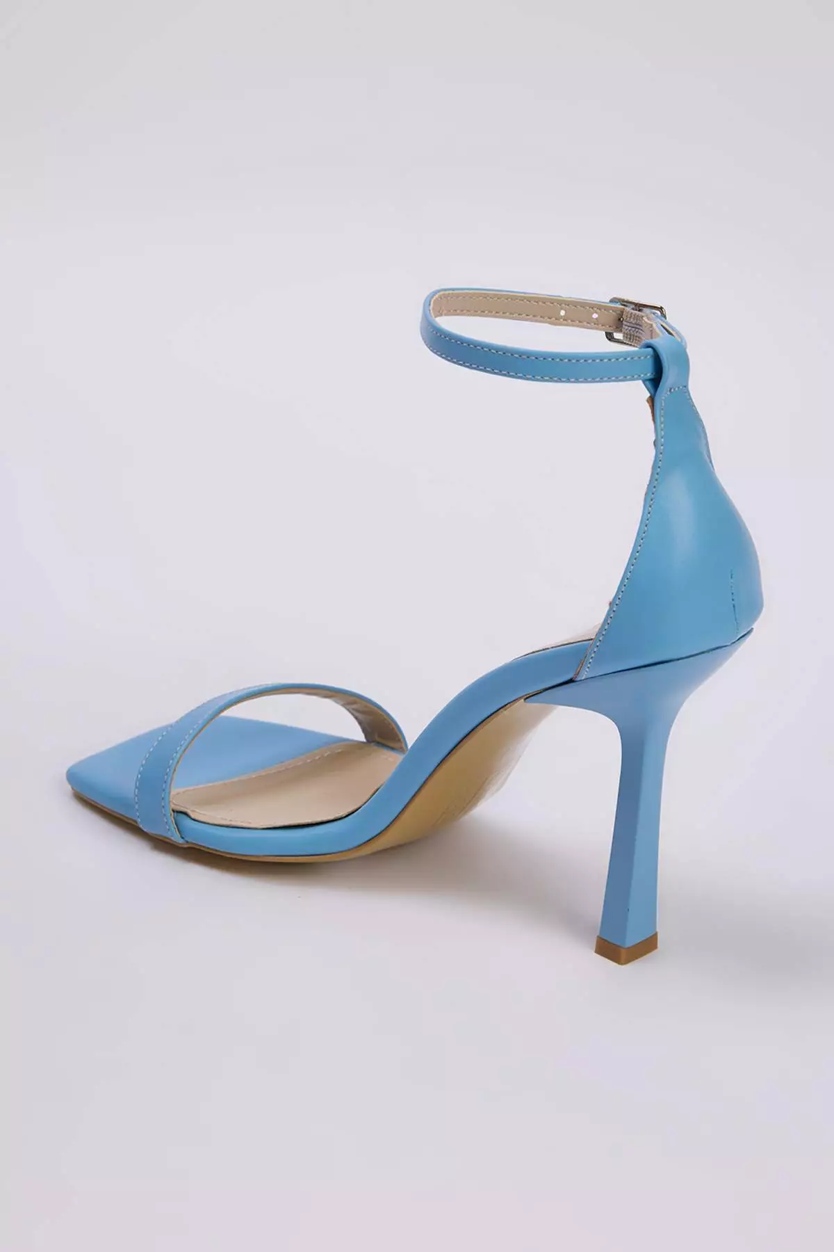 Baby Blue Ankle Strap Women's Thin Heeled Shoes Takss25To00097