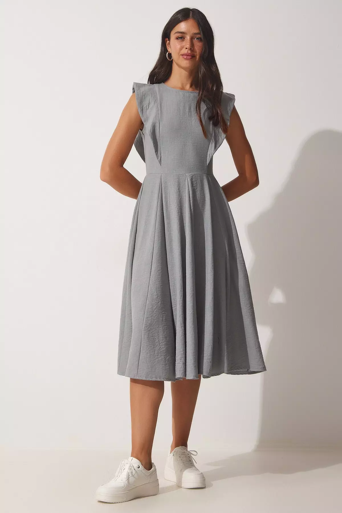 Plain Midi Dress