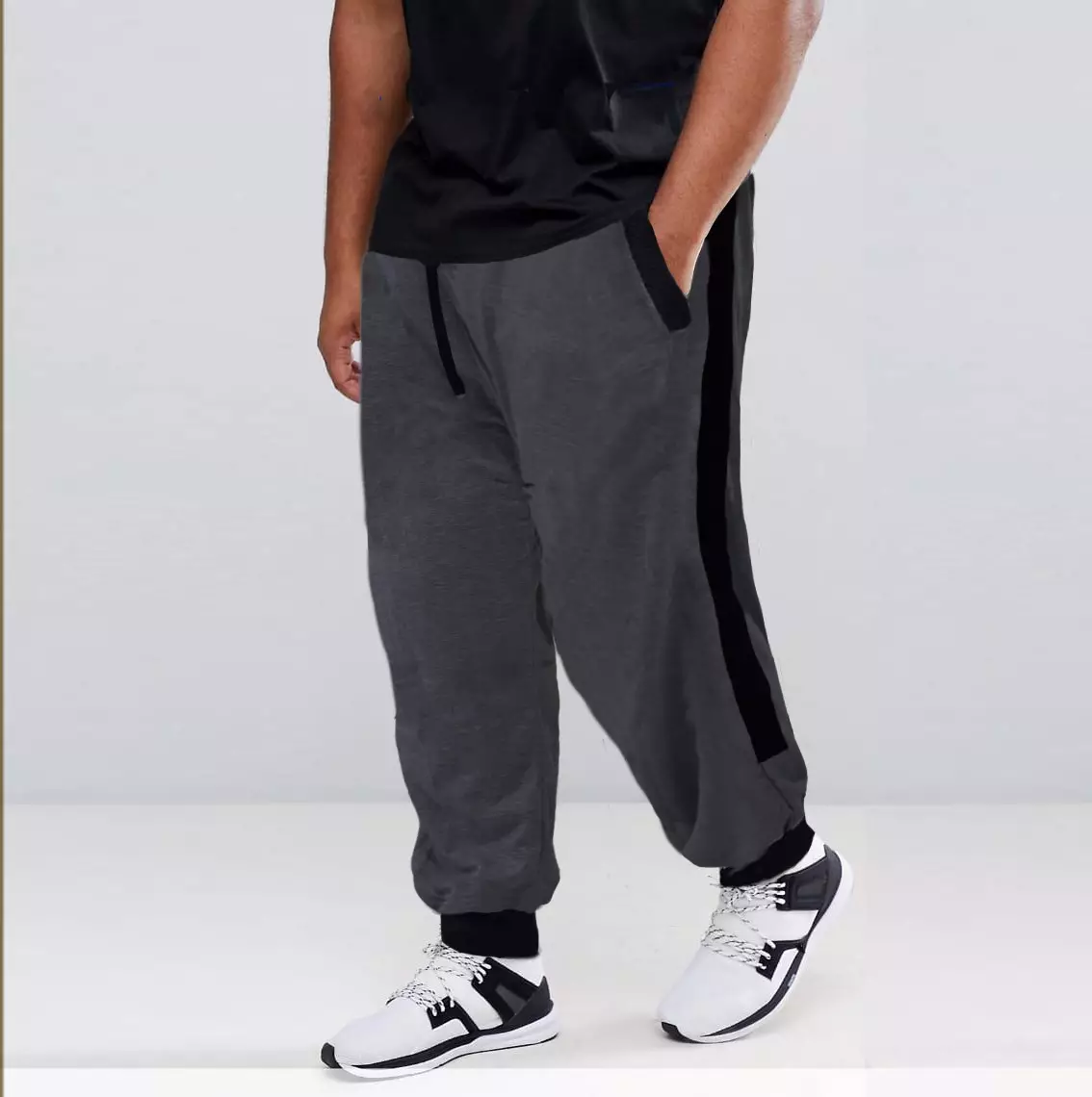 KURT Celana Jogger Jumbo Size Celana Jogger Wanita Up Size Celana Wanita Ukuran  Besar - ABU TUA