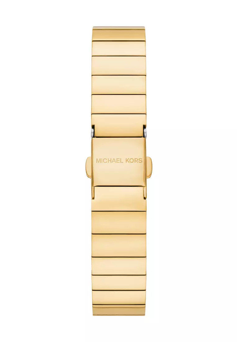 Michael Kors Women's Darrington Analog Watch ( MK4885 ) - Quartz, Gold Case, Square Dial, 14 MM Gold Stainless Steel Band