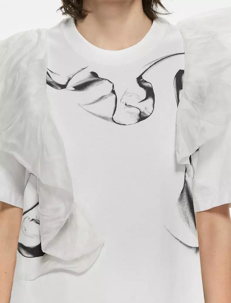 JNBY女士印花寬鬆短袖T恤