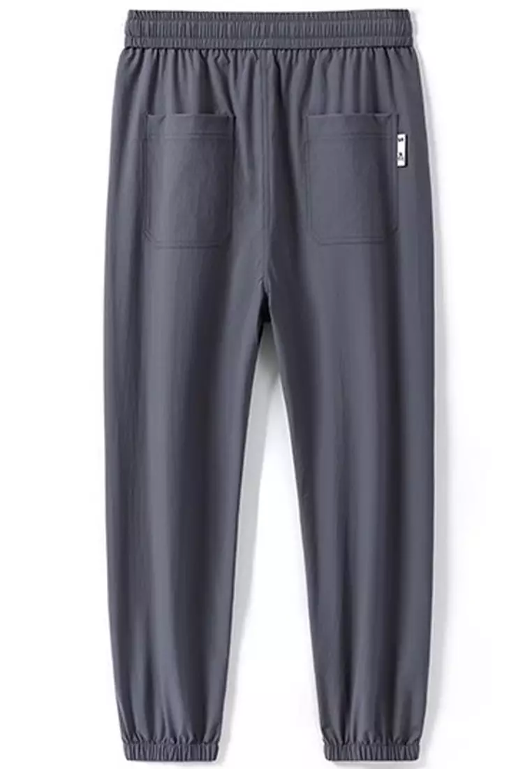 抽繩休閒束腳長褲