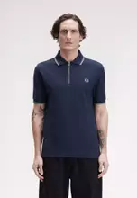 Buy Fred Perry Fred Perry M1672 Crepe Pique Polo Shirt (Dark