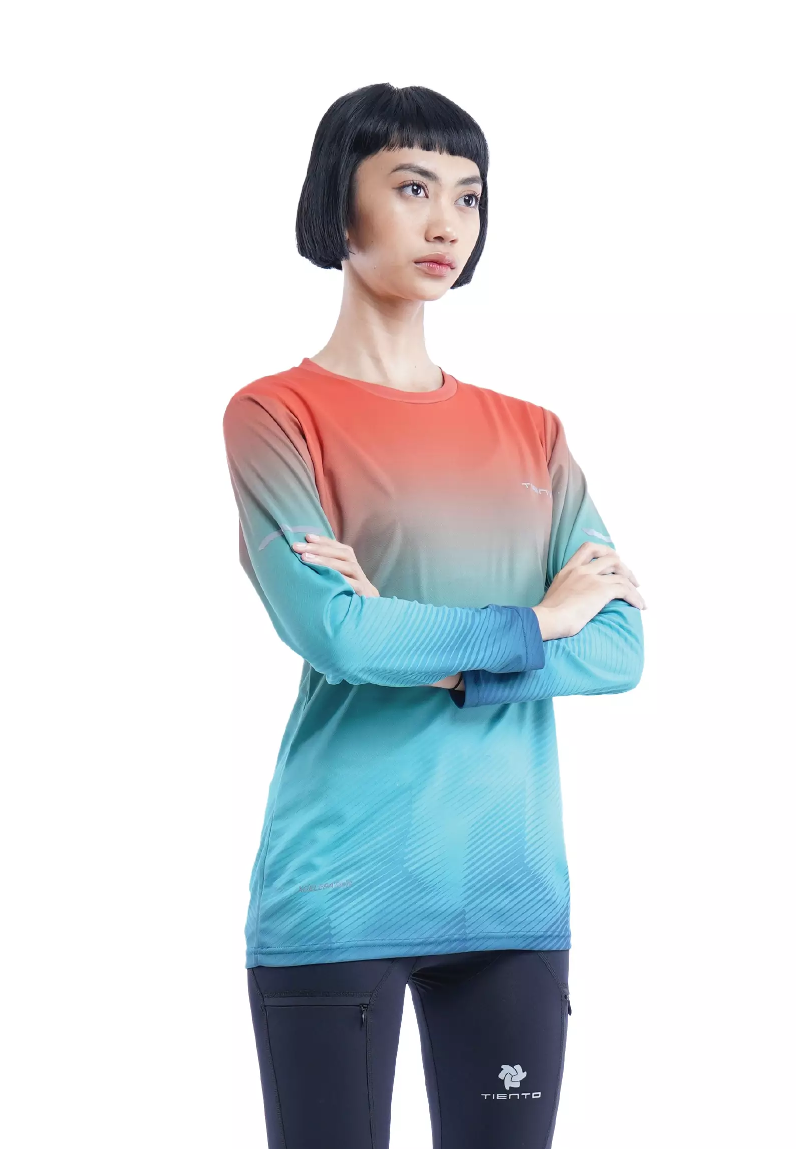 Tiento Jersey Running Anti UV Kaos Olahraga Lari Wanita Lengan Panjang Baju Dryfit Long Sleeve Women Xceleration
