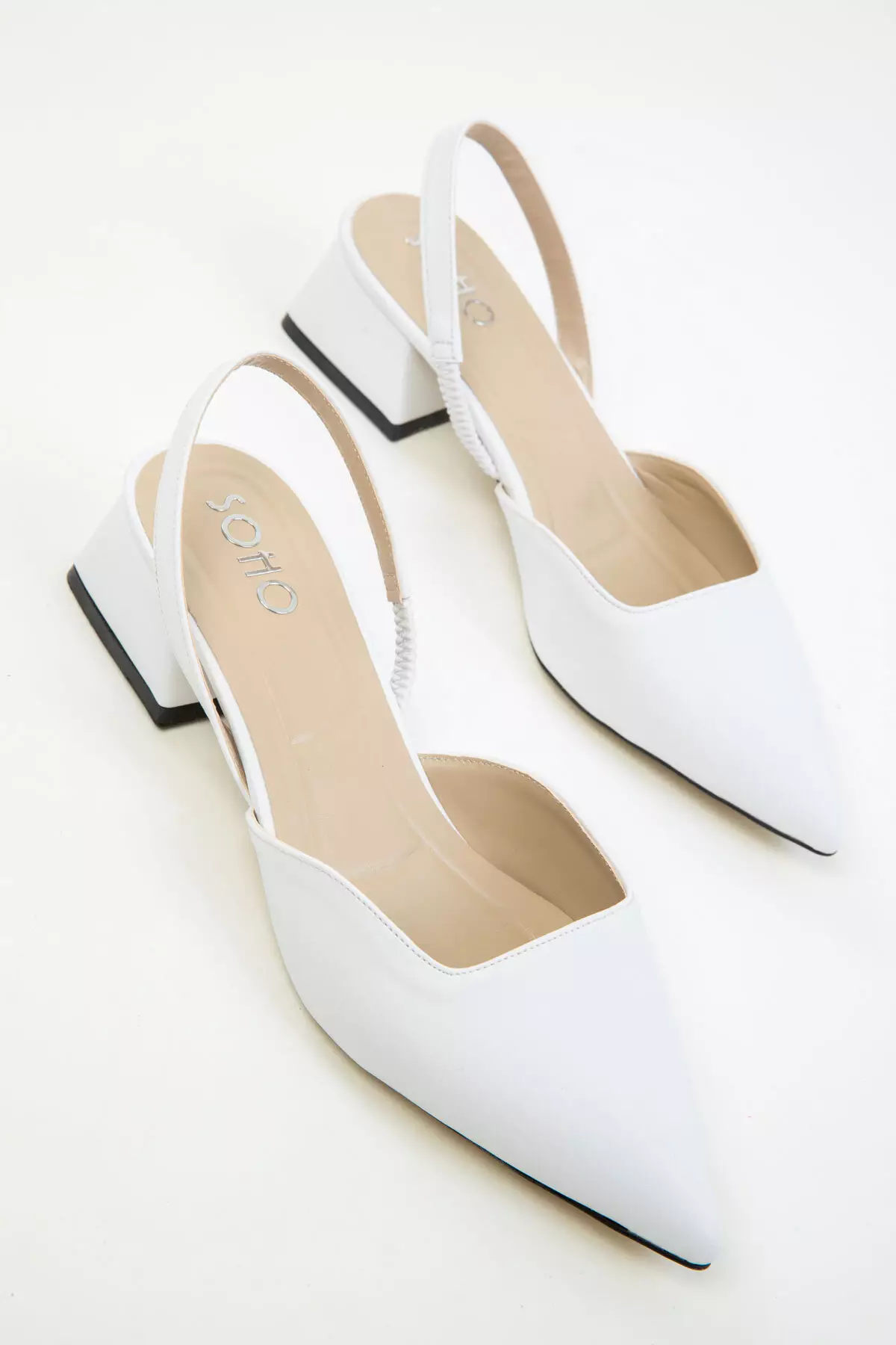 White Women's Classic Heeled Shoes 20318