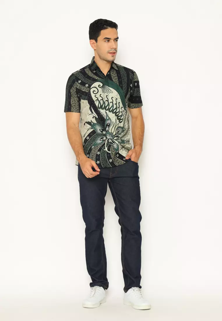 AKSA BATIK PRIA KEMEJA PENDEK HARISH HYUNA