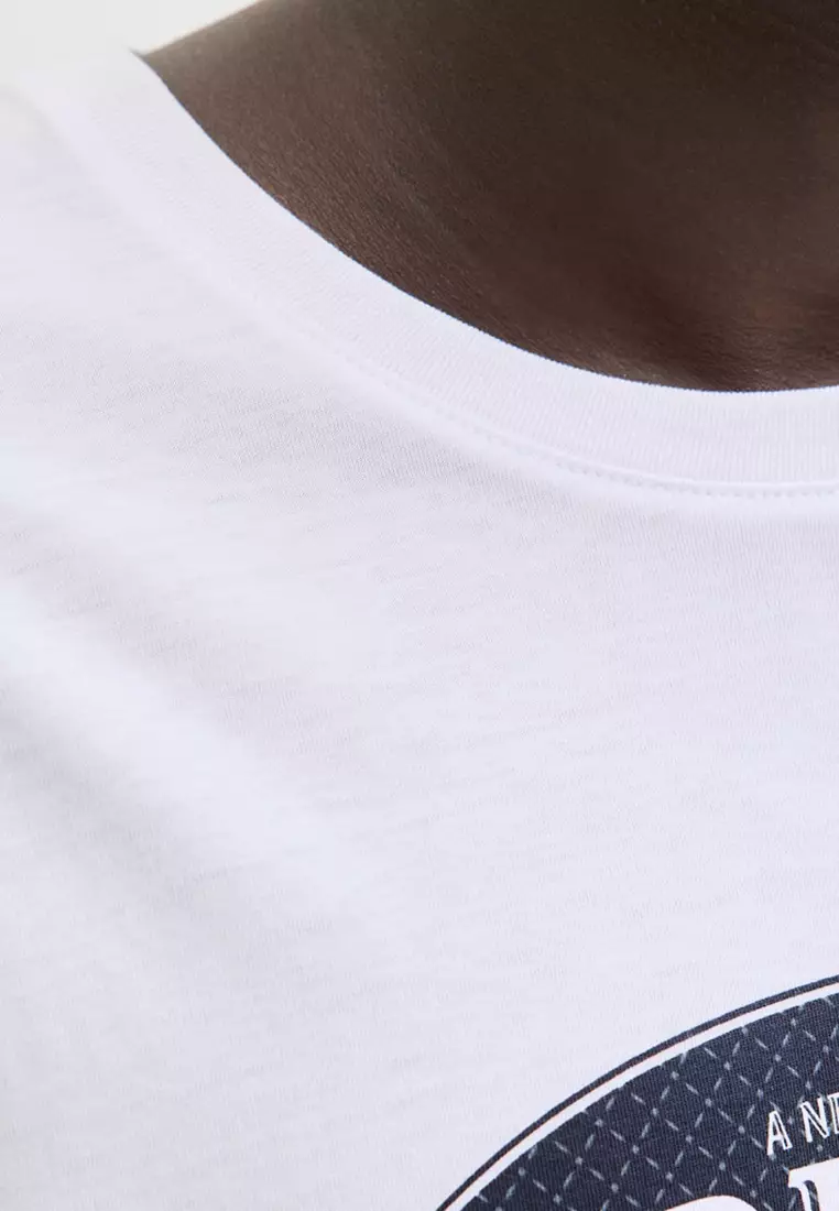 Short Sleeve Denim Crew Neck Tee