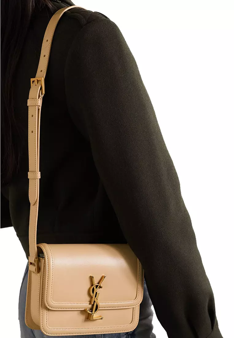 YSL Solferino Small Satchel In Box Saint Laurent Leather Tan 6343060SX0W
