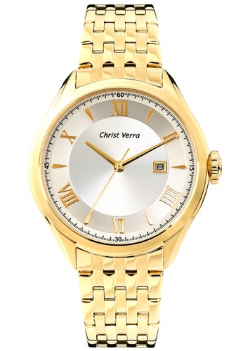 Christ Verra Fashion Men's Watch CV 52205G-12 SLV/IPG Silver Gold Stainless Steel