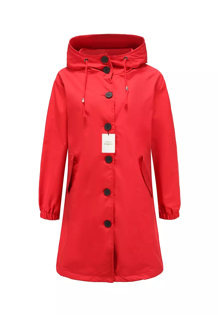 HAPPY FRIDAYS Single Breasted Buckle Hooded Trench Coat AD-F217