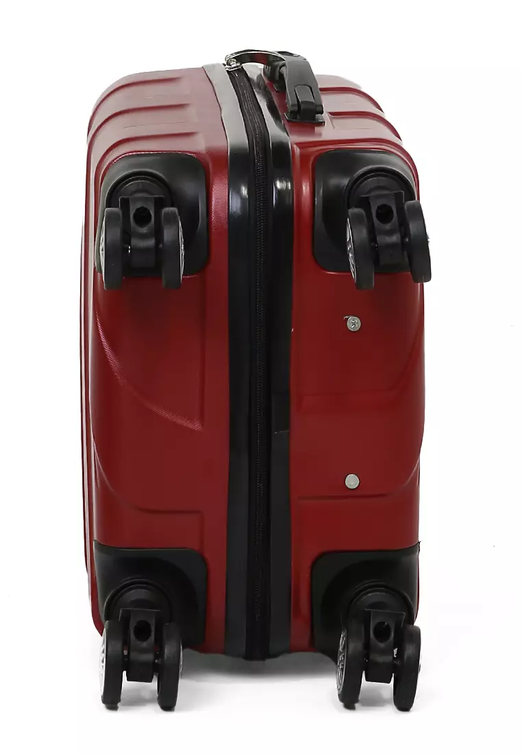 Carlton Koper Hardcase Unisex Size 20Inch Suitcase Combination Lock Large Compartment Material ABS+PVC Coated ORIGINAL - Red