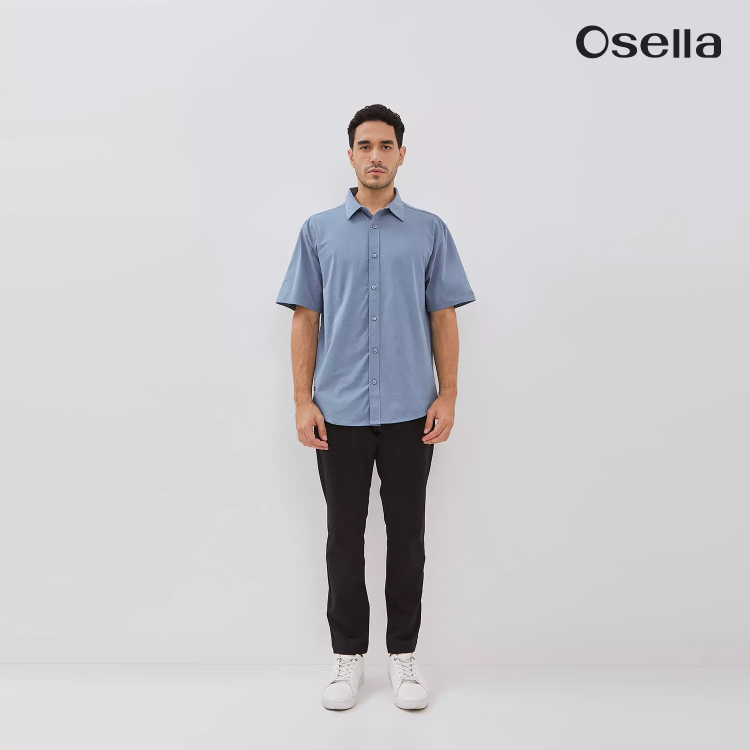 Osella UltraSoft Cool-Touch Short Sleeve Shirt 2032500836 | Atasan Kemeja Lengan Pendek Laki Laki