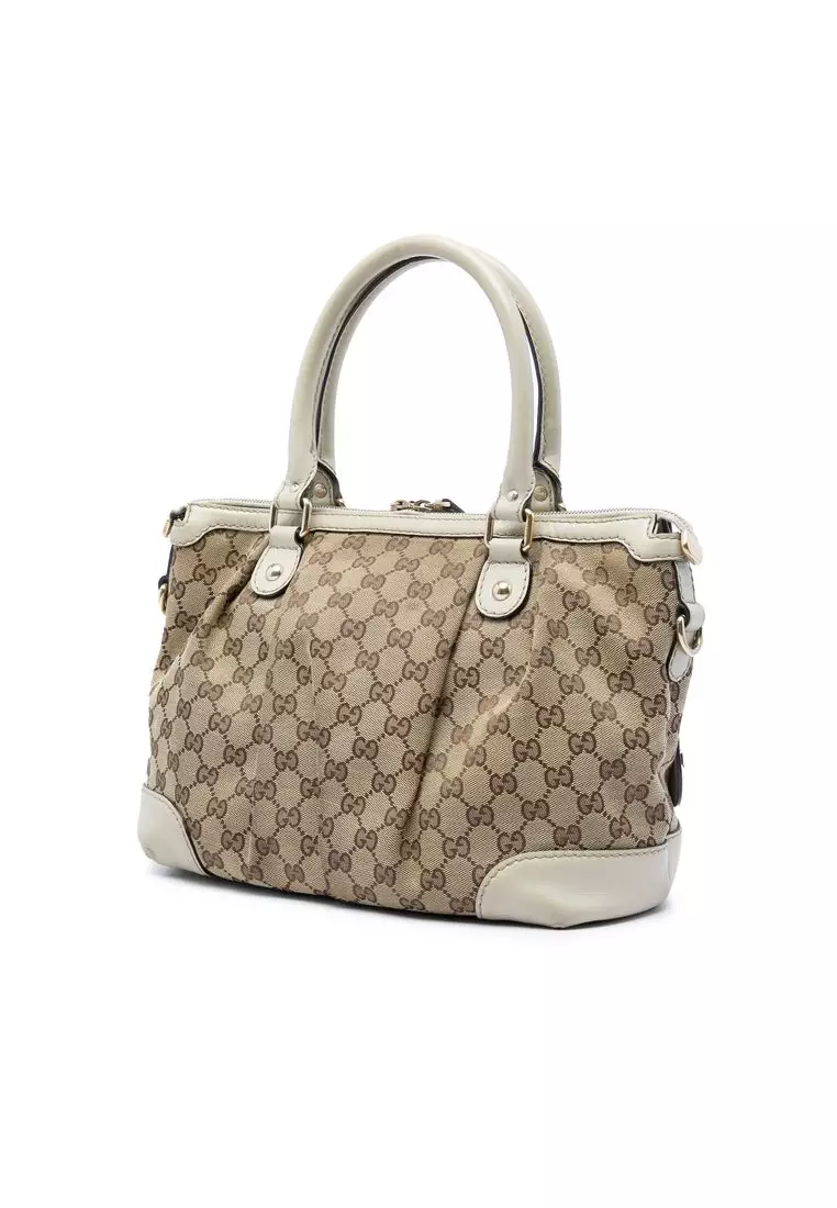 Pre-Loved Gucci Gg Canvas Sukey Satchel