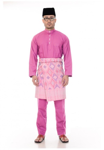 Buy Bmo Bmo Set Baju Melayu Klasik Cotton Dark Pink Online Zalora Malaysia