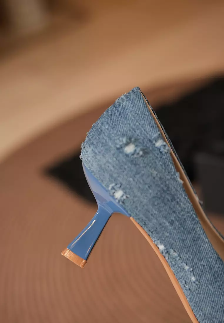 5CM 尖頭牛仔布高跟鞋 BY360-32