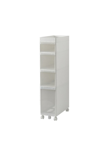 HOUZE white HOUZE - KRUSTY - 4 Tier Rolling Storage Cabinet C4F9CHL302FDC9GS_1