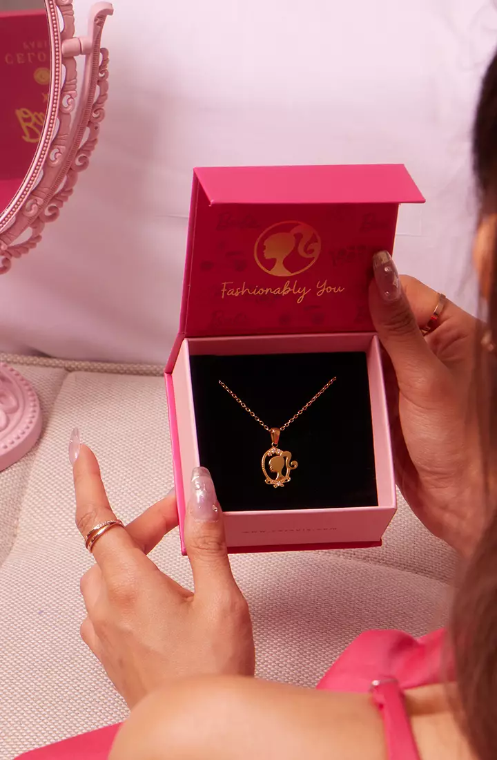 Barbie™ x Celovis Limited Edition Magic Mirror in Iconic Silo Head Necklace (Silver)