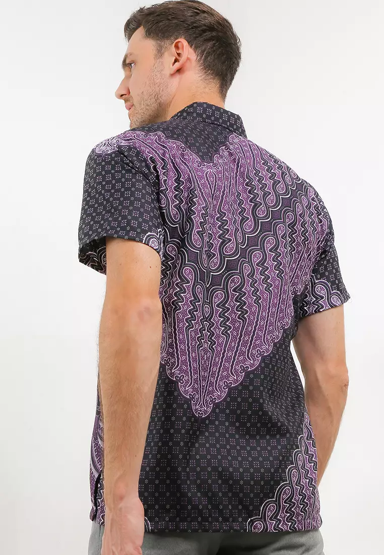 Gentamas Kemeja Batik Exclusive Premium Pria Casual Modern Lengan Pendek