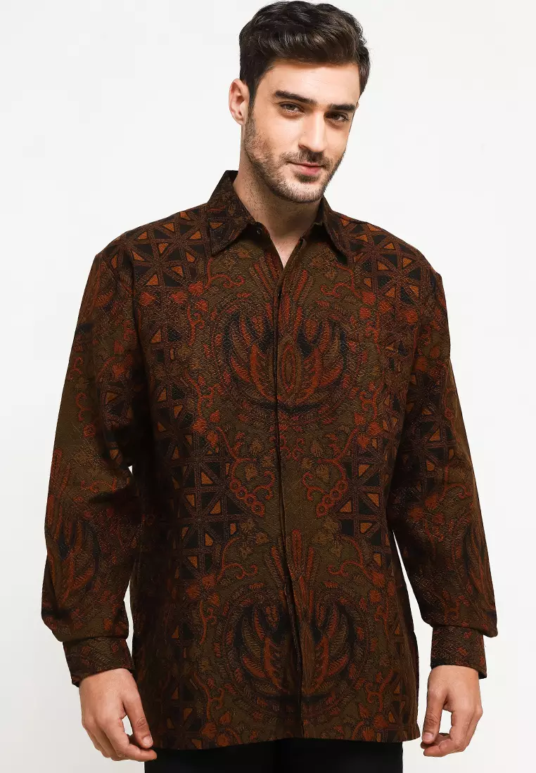 BATIK TALENTA EXCLUSIVE Lengan panjang DOBBY SOGAN QR 18