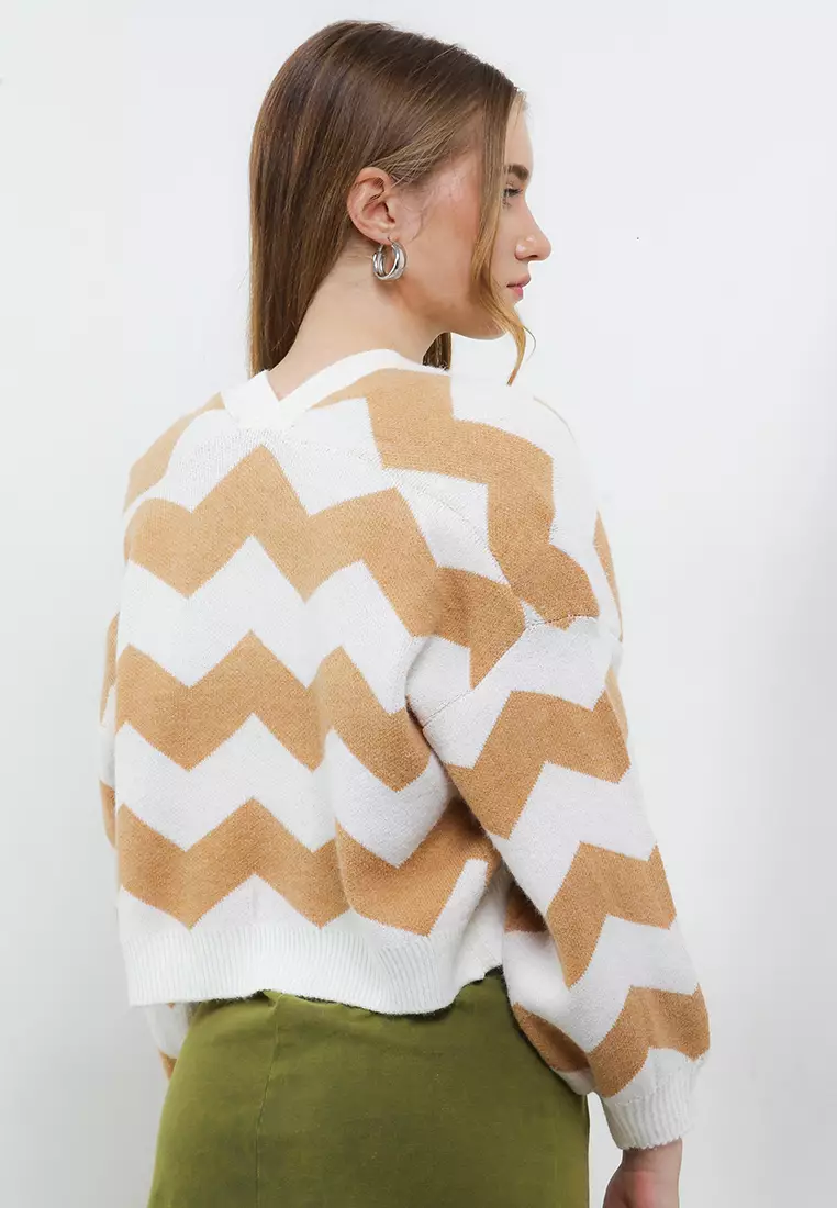 Oversize Zig Zag Cardi