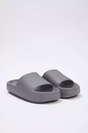 Gray Flat Light Sole Men's Slippers Takss25Te00028