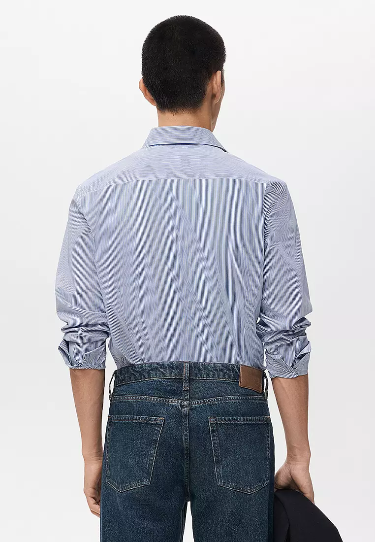100% Cotton Striped Slim-Fit Shirt