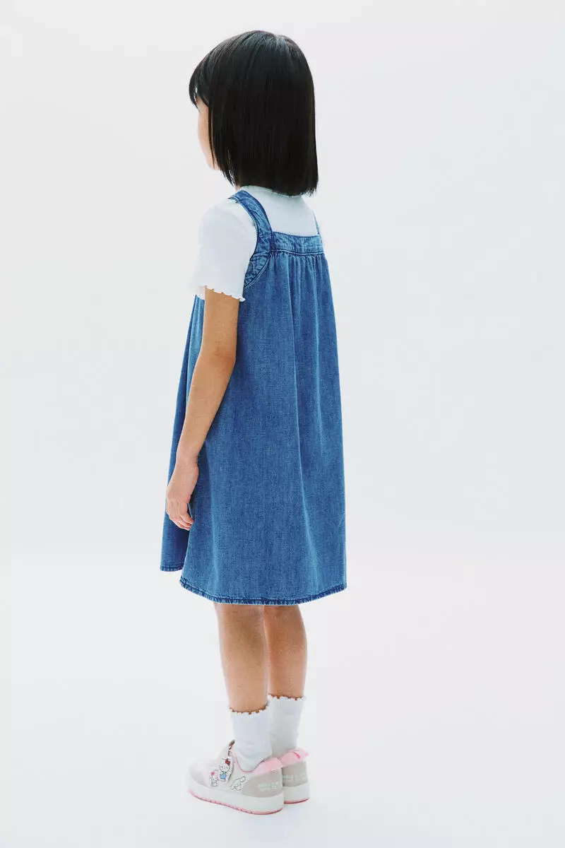 A-line denim dress
