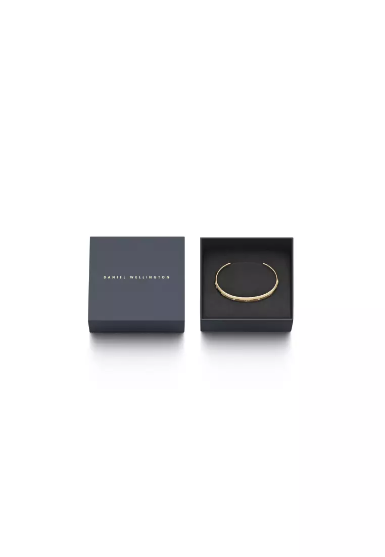 Classic Lumine Bracelet Gold Small/Large - Stainless Steel Bracelet cuff for women and men - crystals