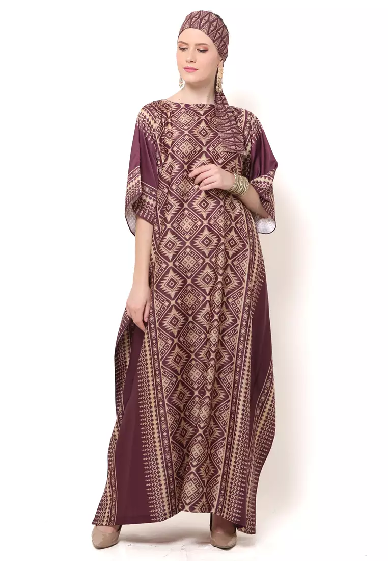 Kanzi Short Sleeve Monochrome  Kaftan