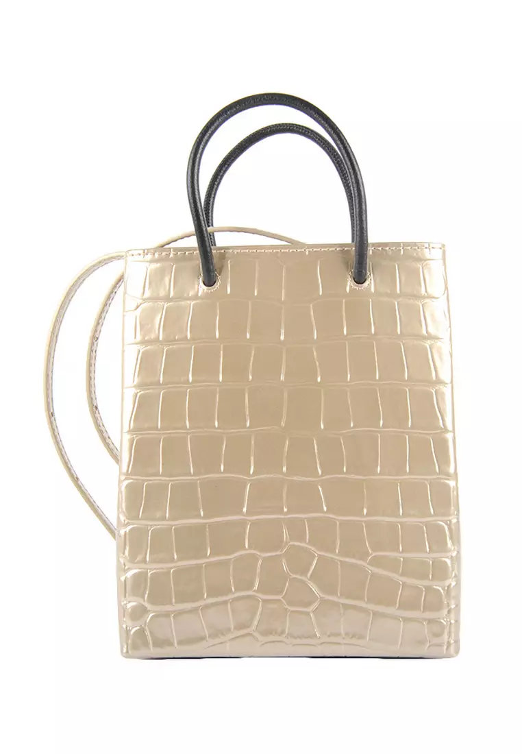 Shopping Crossbody Bag for Women in Gold