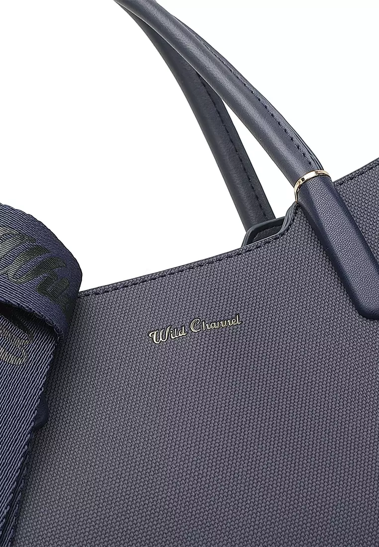 Women's Top Handle Bag / Sling Bag / Crossbody Bag / Shoulder Bag (Tas Tangan Wanita / Tas Selempang Wanita / Tas Bahu Wanita) - Biru