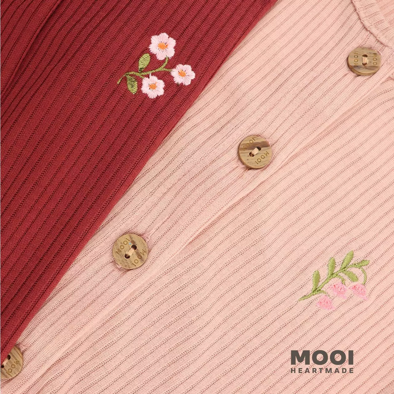 Mooi Cardigan Anak Cherry Cardigan - Pink Peach