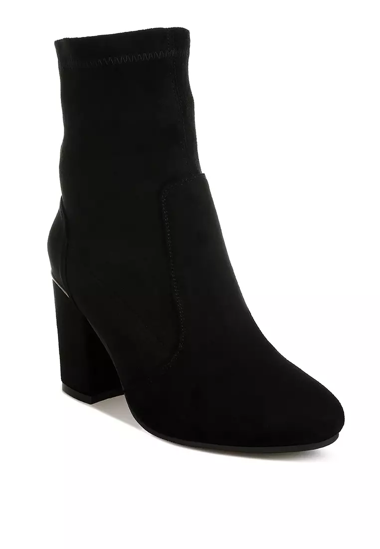Sepatu Bot Kaus Kaki Mikrofiber Warna Hitam
