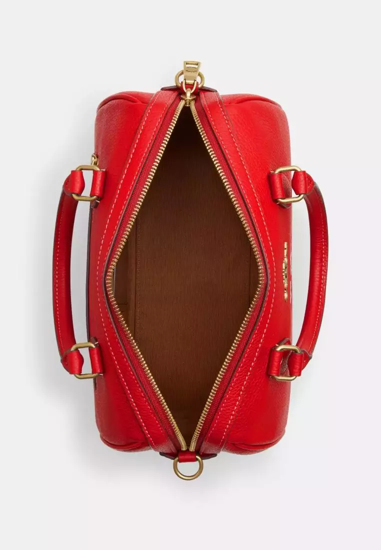 Disney X Coach Rowan Satchel With Minnie Mouse Electric Red Multi