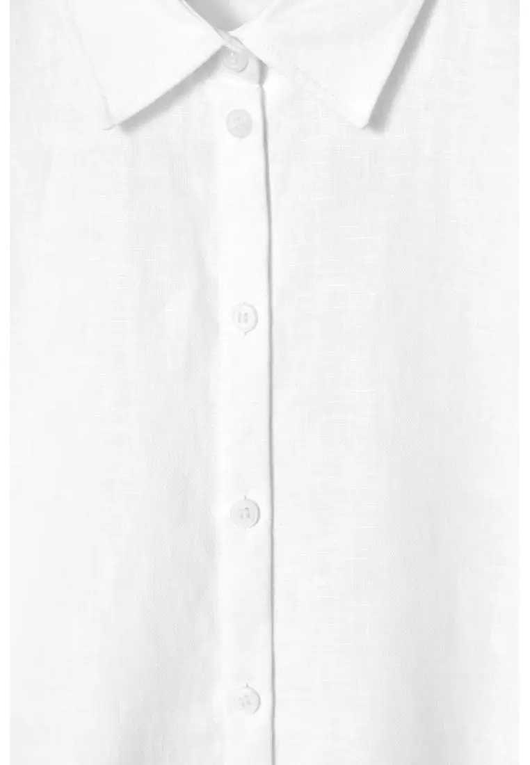 BOXY SHORT-SLEEVED LINEN SHIRT