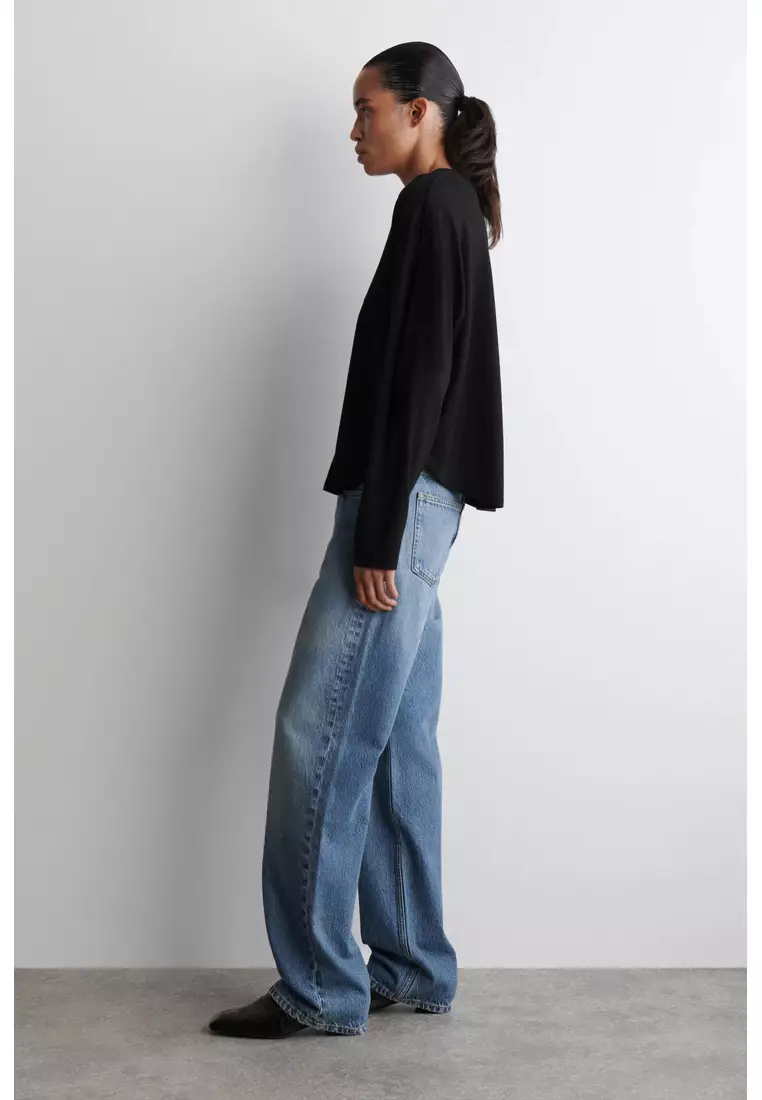 CIRCLE-CUT MERINO WOOL CARDIGAN