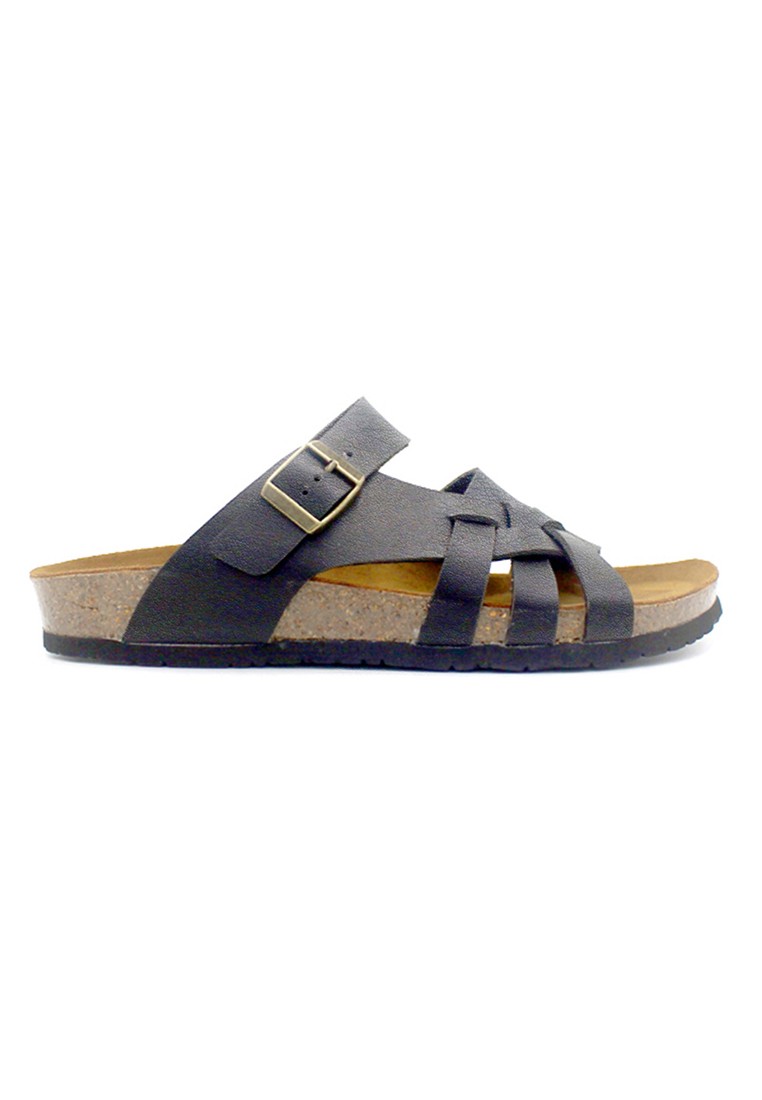 Istanbul - Black Leather Sandals & Flip Flops