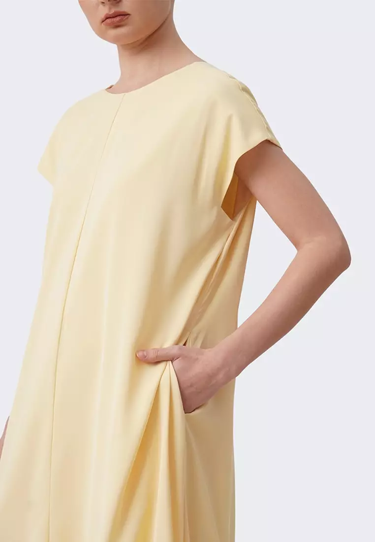 Women's Cap Sleeve Bubble Hem Maxi Dress