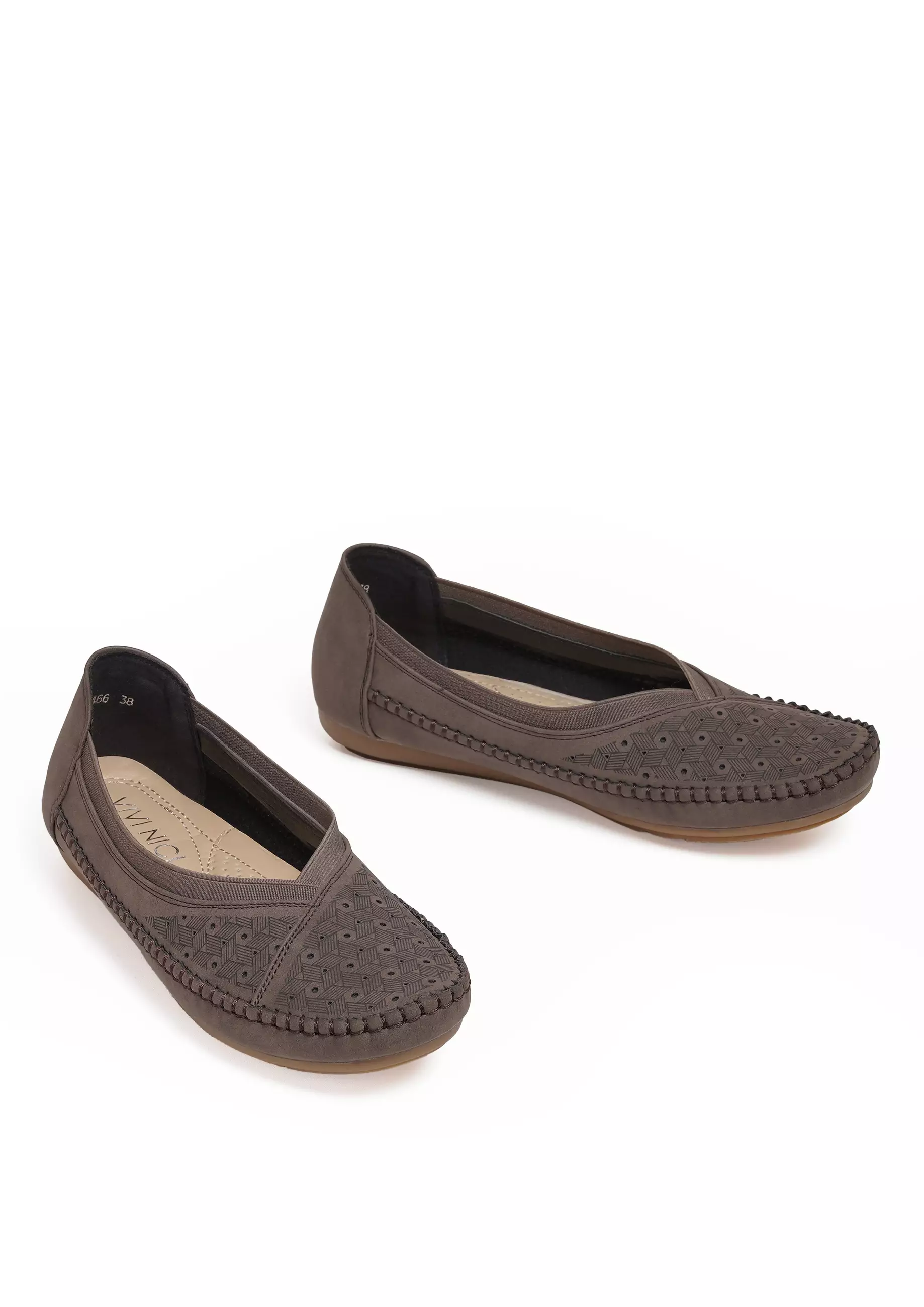 VIVI NICI - Amisha Sepatu Kerja Wanita Hak 2 Cm Downtown Brown