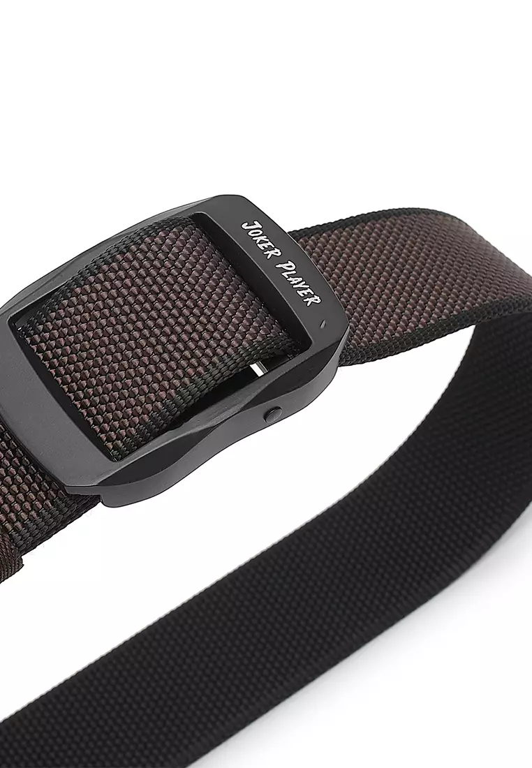 40mm Auto Canvas Belt - Coffee / Black