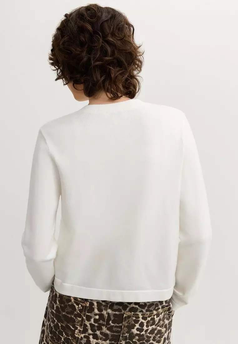 Embroidered Cardigan - Ivory