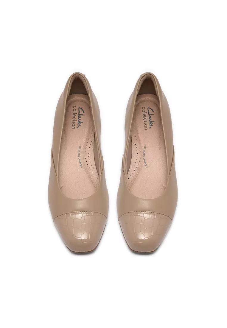 Womens Juliet Rise Ballerina - Taupe Leather