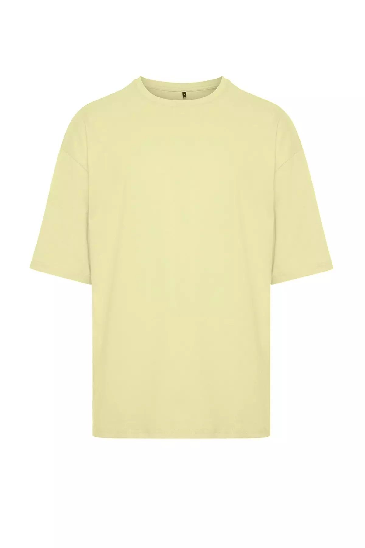 Yellow Oversize/Wide Cut 100% Cotton T-Shirt TMNSS22TS0318