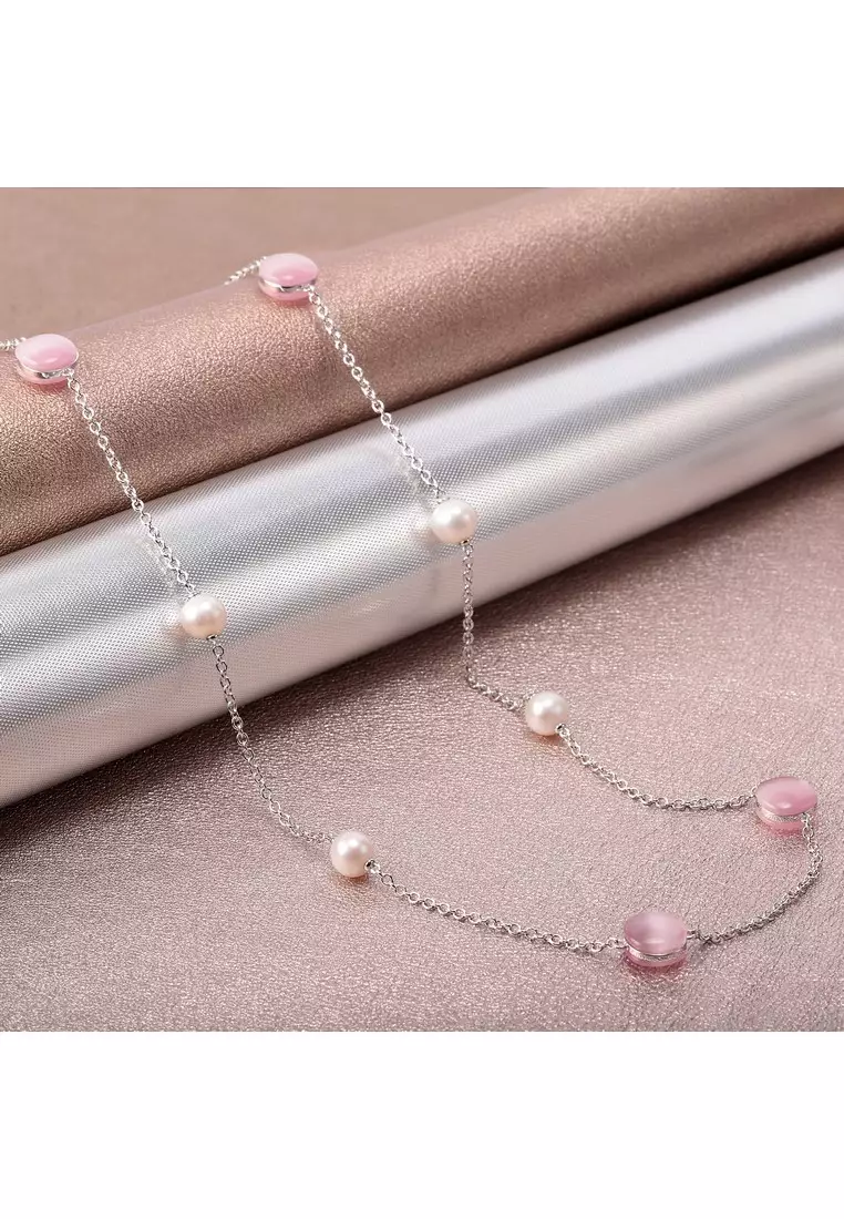 Morellato Gemma Perla Pink Pearl Silver 925% Necklace SATC01