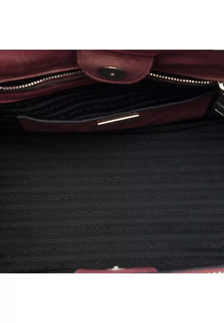 Pre-Loved Prada Glace Calf Twin Pocket Satchel
