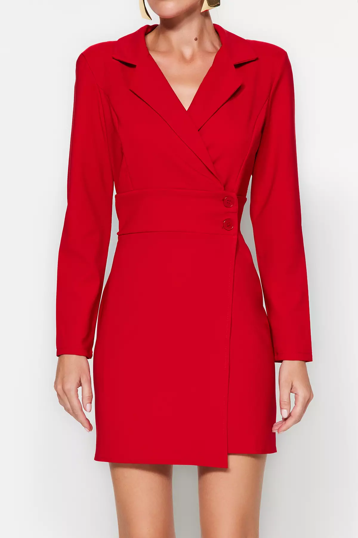 Buttoned Mini Dress