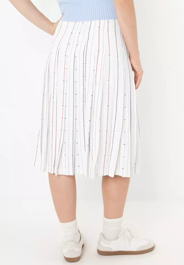 Foulard Pleated Midi Skirt - Tommy Jeans